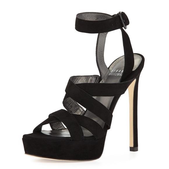 Stuart Weitzman Shoes - SW Strappy black sued heels sold out